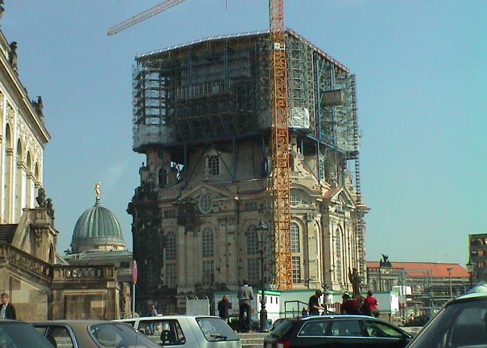 Frauenkirche in Wiederaufbau