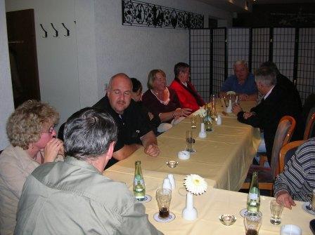 Der Abschlu� mit dem Abendessen