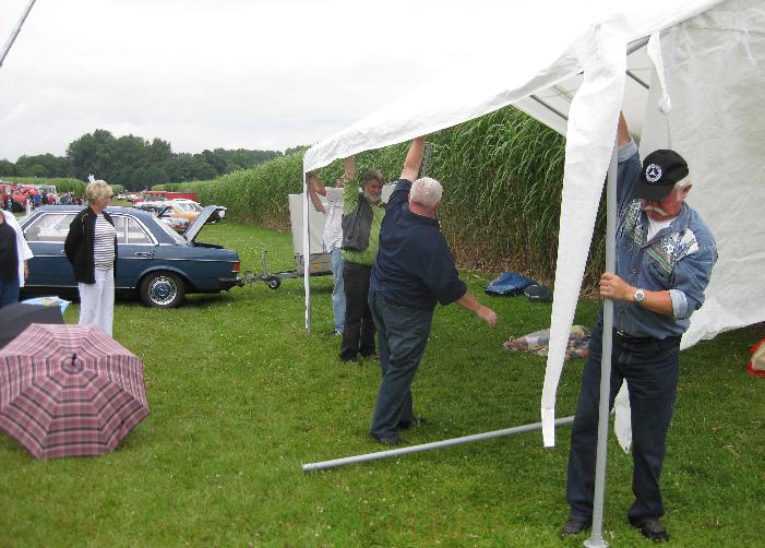 Aufbau unseres Zeltes