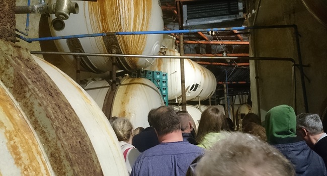 Bei konstant 7 Grad wurde hier in 30m Tiefe das Bier gelagert